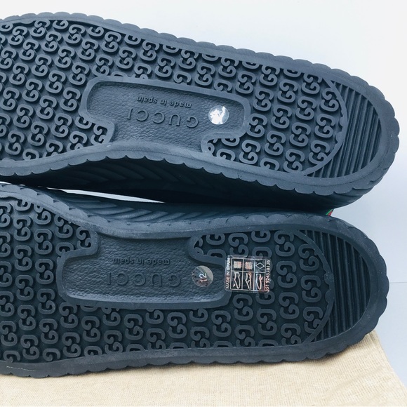 Gucci Interlocking G High Top Sneakers Black 703033 9ARZO 1000 - Picture 11 of 16